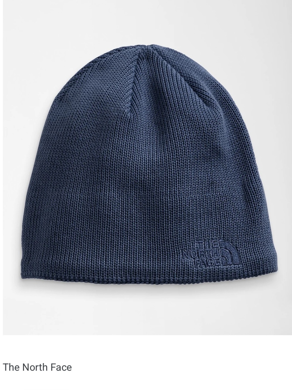 THE NORTH FACE Ribbed Stretch Knit Logo BONES Recycled Beanie- Aviator Navy